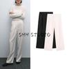MD Spring/Summer New Arrival Women's Clothing Casual Old Money Style Elegant Linen Blend Loose-Fitting Wide-Leg Trousers 5030830