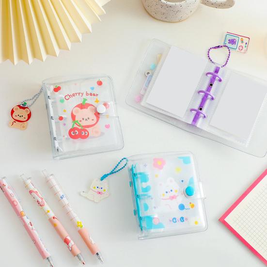 Photocard Holder Practical Portable 20 Pockets Photocard Binder Loose Leaf Cartoon Mini Photo Album Photo Card Holder Birthday Gift