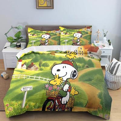 Пододеяльник Snoopy для спальни подростка, приятный для кожи, дышащий, с милым принтом, теплый, постельное белье, мультфильм, новый дизайн