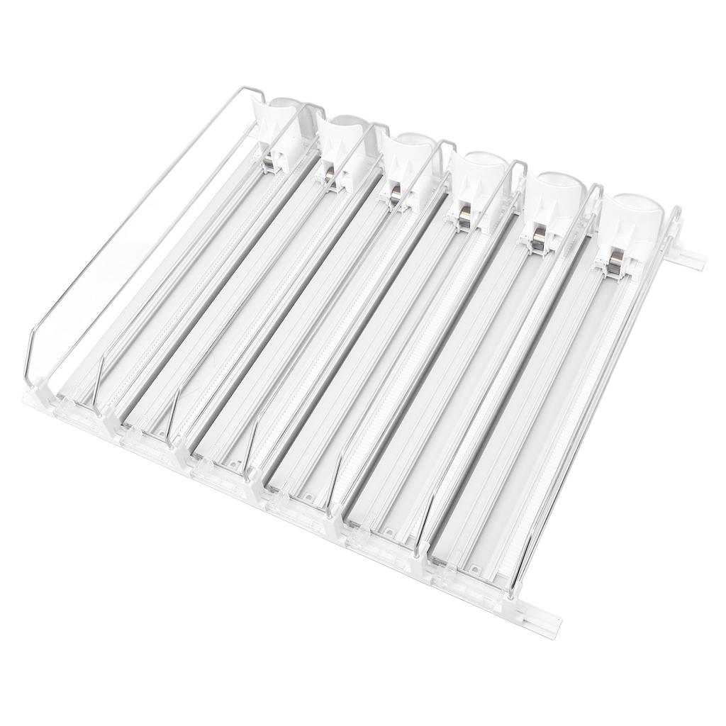 Органайзер для напитков для холодильника ABS 6 рядов Регулируемый Легкая загрузка Демпфирующий толкатель Glide для банки содовой