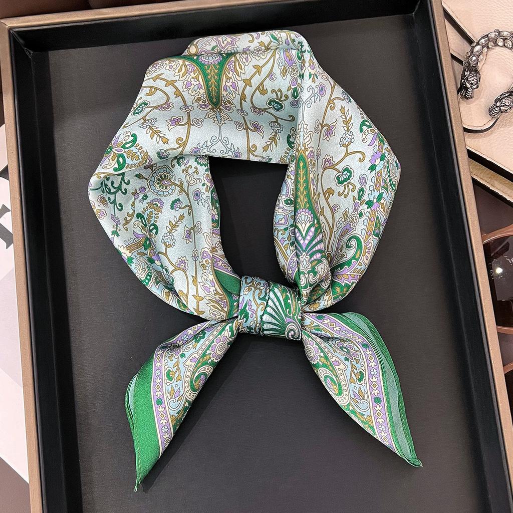 New 100% Natural Real Silk Scarf Women Bandana Square Scarves Wrap Kerchief Mulberry Fashion Luxury High Quality Hijab For Lady