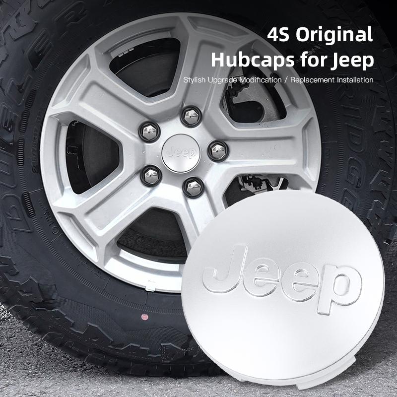 4Pcs 55/63MM Car Wheel Center Cover Stickers Hub Cap Decoration For Jeep Grand Cherokee Wrangler JK Gladiator Compass Renegade P
