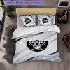 Las Vegas Raiders Pattern Microfiber 3Pcs Bedding Set Decor Duvet Cover Set For Bedroom Home Use