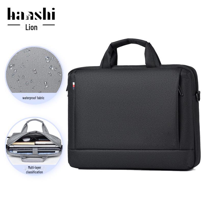 Waterproof Commuter Laptop Bag: Large-Capacity Fashionable Briefcase and Shoulder Bag for Men and Women