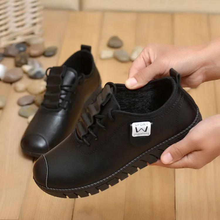 WTEMPO Женская зимняя теплая тканевая обувь, хлопковые туфли большого размера с вышивкой, плюшевые нескользящие хлопковые ботинки с мягкой подошвой