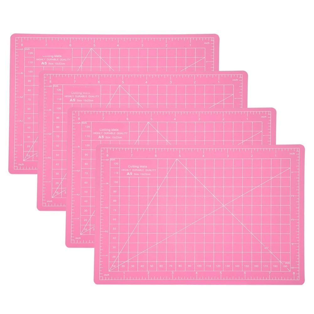 4pcs Self-relaxing Surface A5 Cutting Mat Scale Grid Craft Cutting Pad Cutting Mat For Crafting
