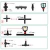 50 шт. 4/7 мм трубка-тройник, разъем-барб, садовый шланг для полива капельного орошения, Т-адаптер, разветвитель садовой воды