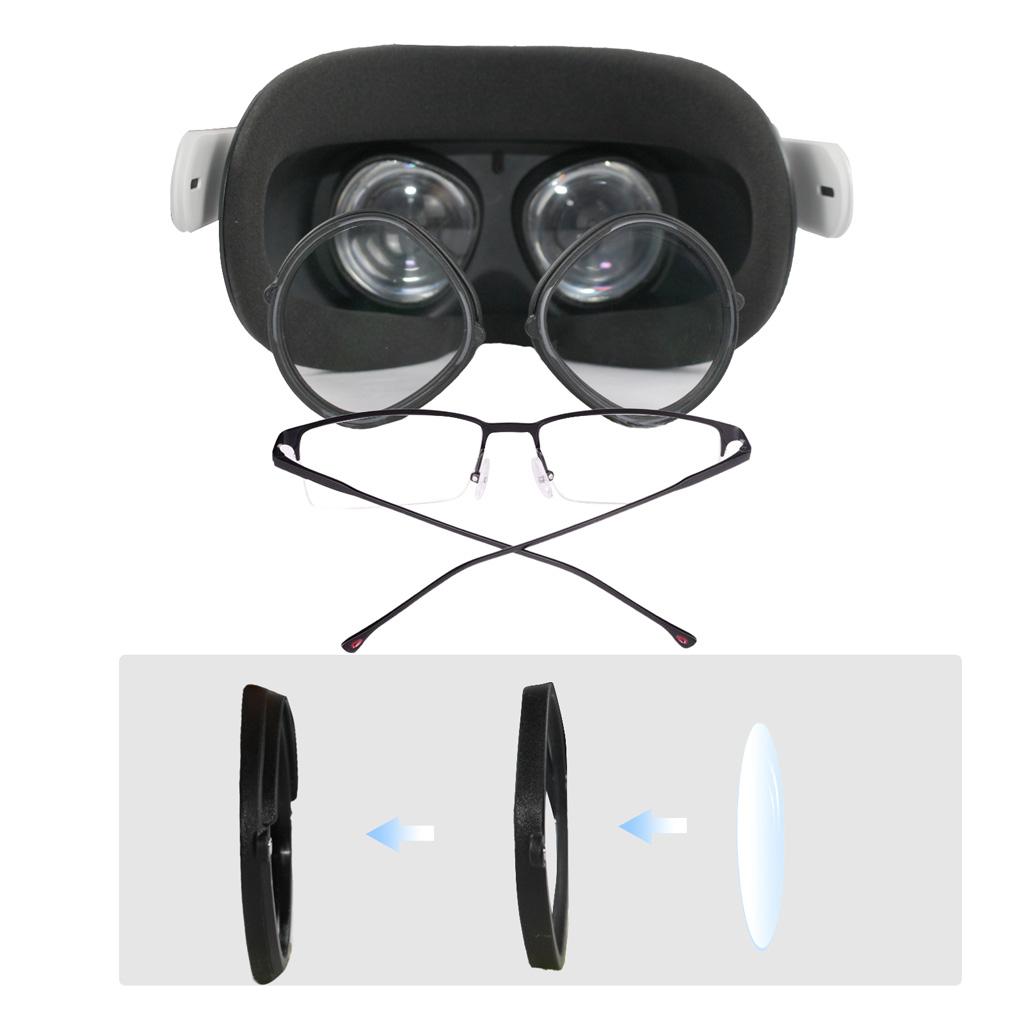 1 пара черной магнитной оправы для очков для Quest 2 VR, линзы с защитой от синего света, очки от синего света для защиты