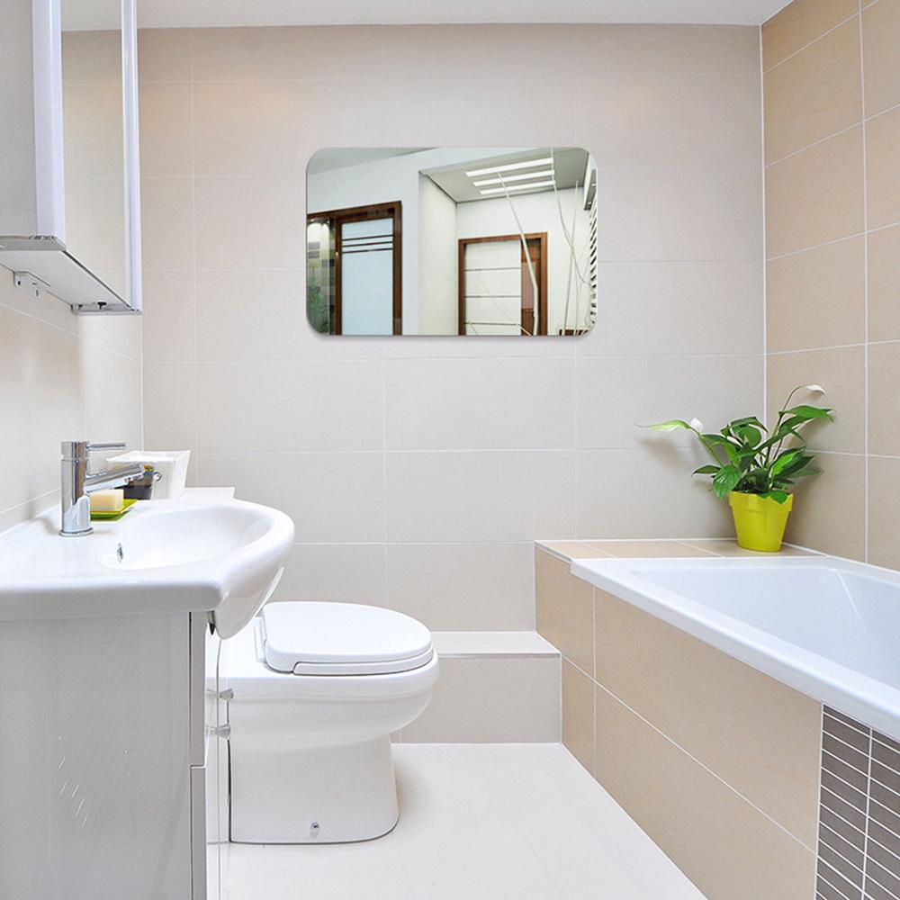 3D самоклеящиеся акриловые зеркальные настенные наклейки для декора спальни и ванной комнаты