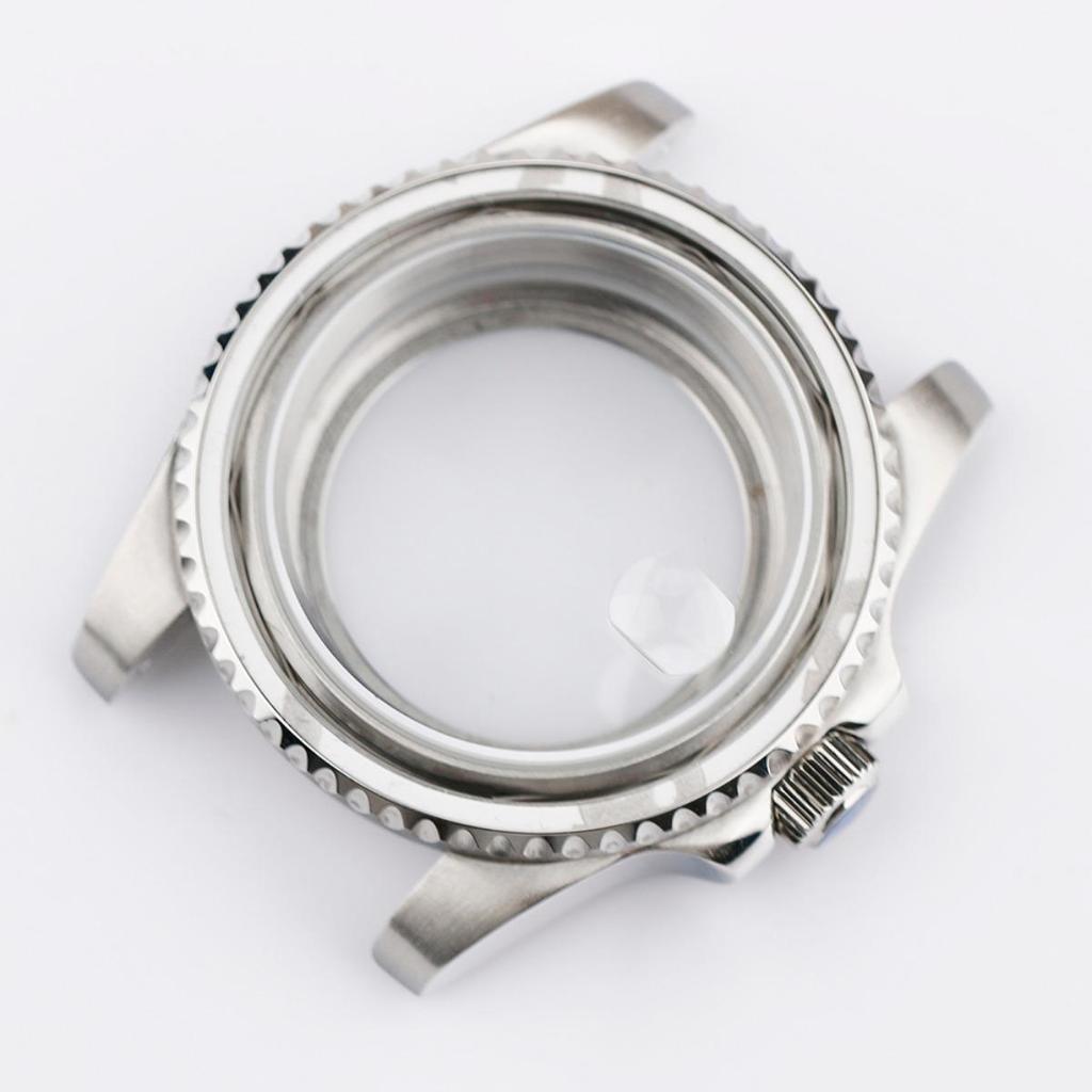 Watch Case Nh35 Case Silver 40mm for Movement Watch Mod NH3 NH35 NH36 NH73 NH38 NH39 Bezel Mineral Glass Watch Mod