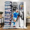 Manchester City Themed Designed Flannel Blanket for Bedroom, Living Room, Sofa, and Nap
