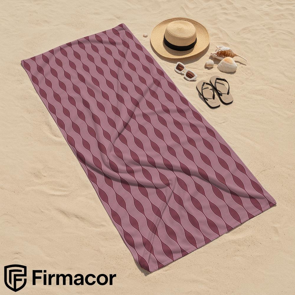 Wave Line Microfiber Beach Towel Quick Dry Sand Free Oversized Soft Absorbent Bath Towel for Swimming Pool Travel Gym