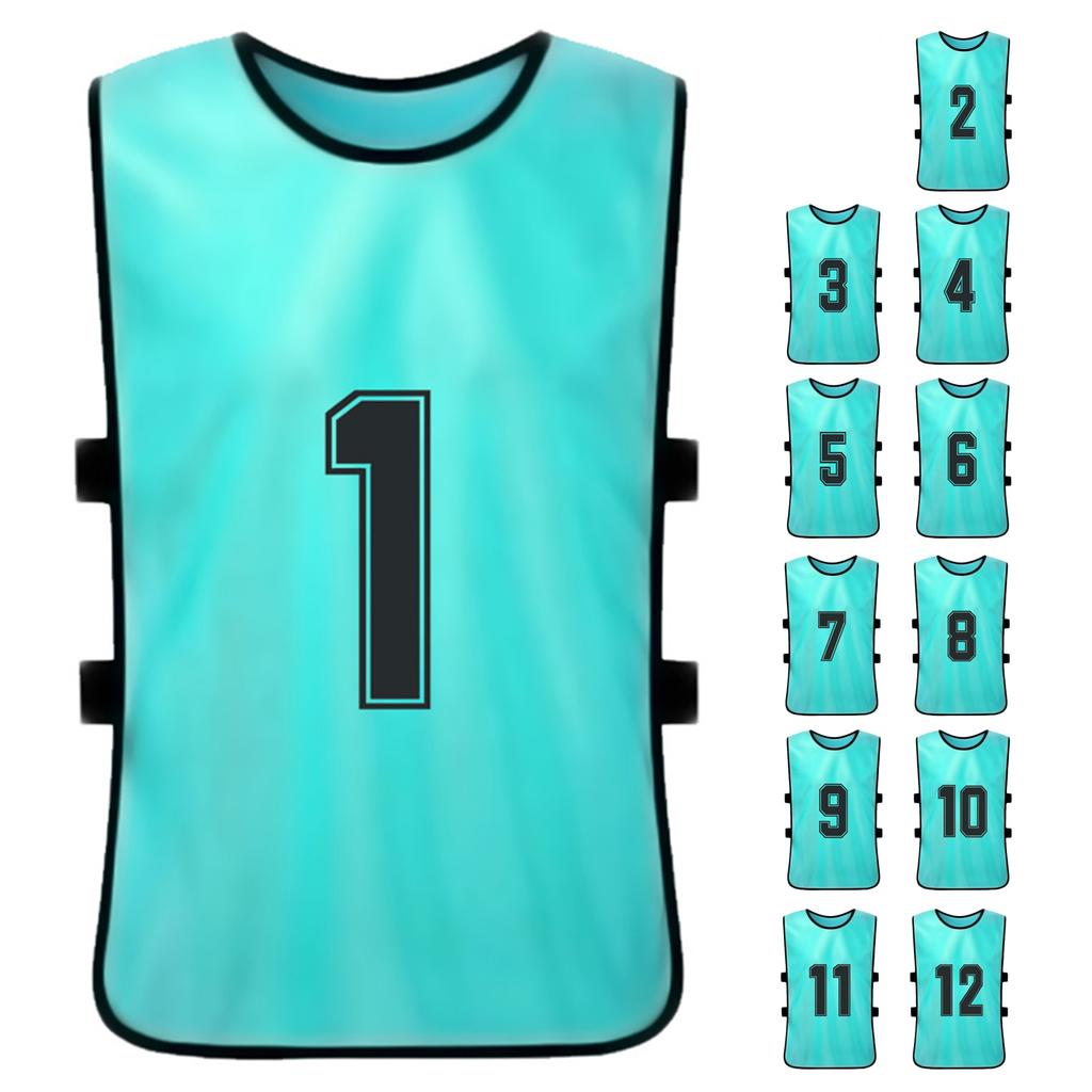 6PCS Kid S Football Pinnies Quick Drying Soccer Jerseys Youth Sports Scrimmage Basketball Team Training Numbered Bibs