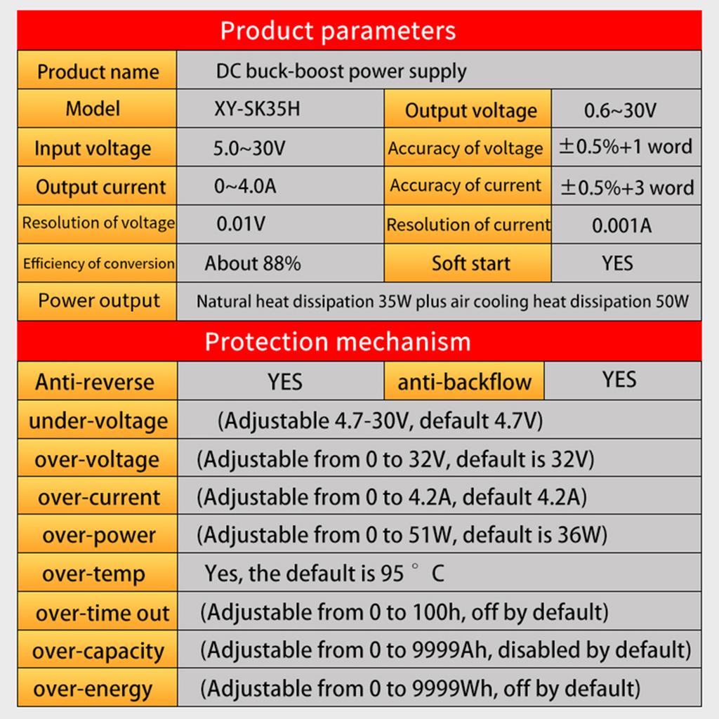 SK35H Модуль цифрового управления CC CV с регулируемым напряжением DC-DC повышающе-понижающий источник питания 35 Вт Модуль солнечной зарядки