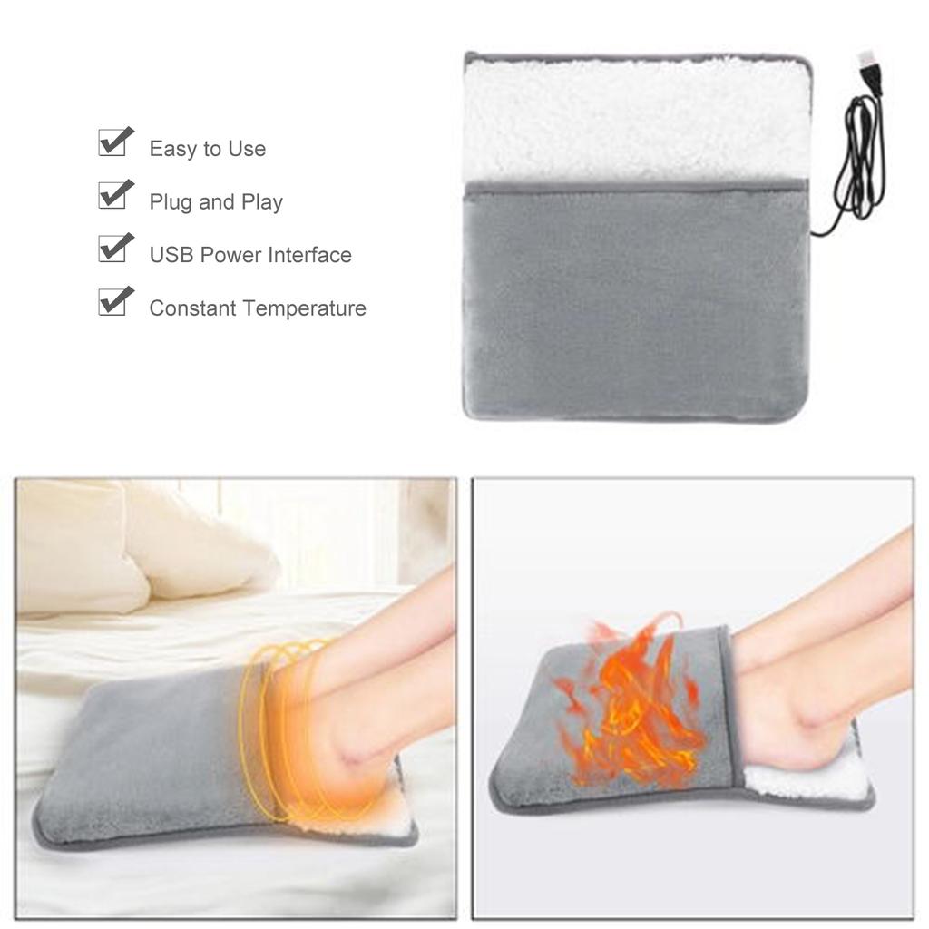 USB Foot Warmer Pad Soft Winter Feet Warmer Foot Heating Pad Heated Foot Warmer Electric Heating