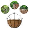 210323YF17-10040-1606030611 2Pcs Metal Wall Hanging Planter Basket with Coco Liner Half Round Wire Plant Holder Flower Pots Hanger for Indoor Outdoor
