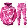 2026 Camouflage Hoodie Two Piece Hoodie Pant Sets Santa Claus 3d Print Set Men Women Fashion Hoodie+Pant Jogging Suits