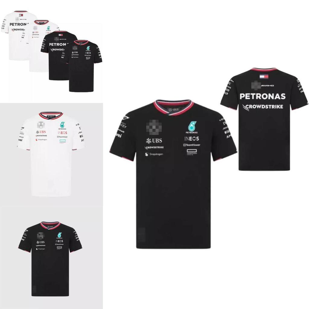 Стильная футболка 2024 F1 -benz Team с коротким рукавом и удобным свободным кроем