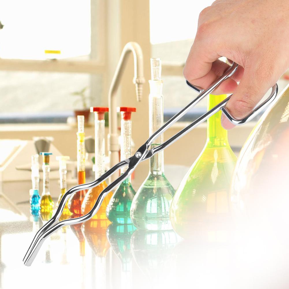 Stainless Steel Crucible Forceps Clamp Beaker Holder with Aircraft Class Rivet(250mm9.84in)