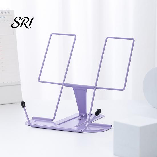 Book Holder for Office Use Foldable Iron Stand Adjustable with Non-Slip Base Portable Desktop book, Sheet Music & Study Stable