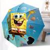 1pc SpongeBob SeaWorld Self-Folding Umbrella, 8-Bone Compact Travel Umbrella, Durable Plastic And Iron Frame089