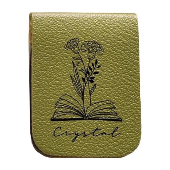 Закладка для книги в виде цветка из искусственной кожи, ручной работы, мини, портативная, водонепроницаемая, маркер для страниц, магнитный зажим, подарок для книголюбов, детей, студентов