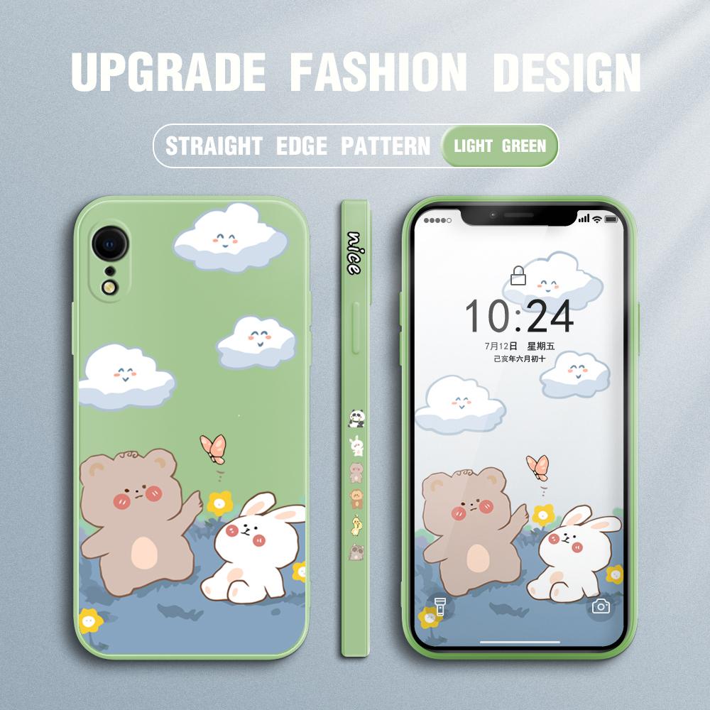 Прекрасный чехол для телефона с мультяшным медведем для Redmi Xiaomi POCO Note 10 Pro 9 9A 9T 10C 8 7 11 Lite 5G X3 M3 с квадратным краем, мягкие защитные чехлы для полной камеры