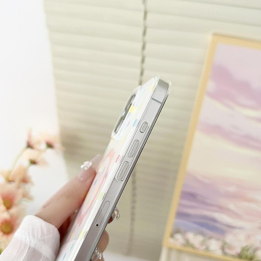 For iPhone 16 Pro Case Polka Dot Pattern TPU + PC Phone Cover Compatible with MagSafe