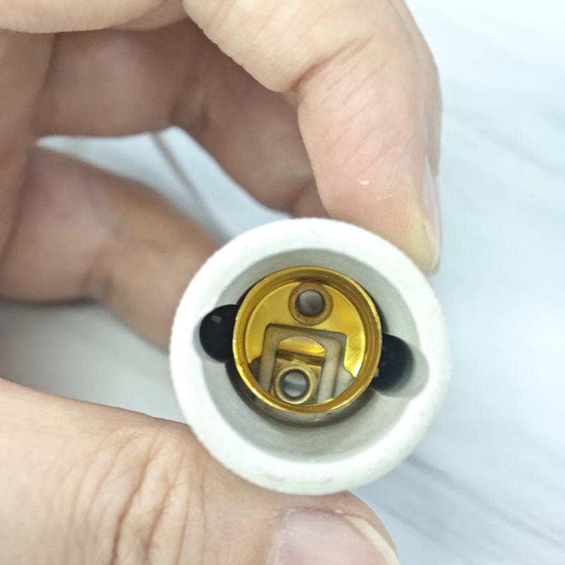 Led Light Ceramic Screw Heat Resistant Adapter Home Use Socket Round For E14 Bulb Base E27 Lamp Holder With Cable