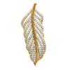 [M5577] - Gold Plated Pendant 'Angel Wings' White Gold - 42x15 Mm