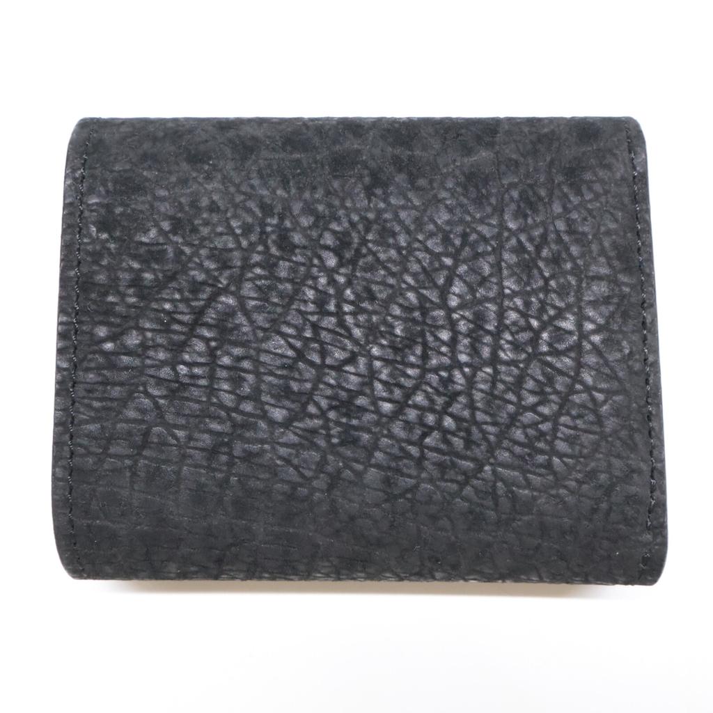 WILDSWANS CSS-ENO/HP/BKxSD/BK Eno Hippopotamus/Saddle Pull-Up Small Mini Wallet Bifold Wallet with Coin Pocket blackUsed