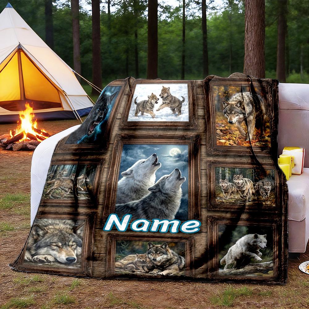 Forest Leopard Home Customize Your Name Blankets Comfortable Soft Lightweight Allseason Multipurpose Blanket For Picnics Sofas Offices Beds Living