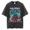 Harajuku Washed Tshirt Hip Hop Streetwear Japanese Anime One Piece Printed TShirt Men Cotton Casual T Shirt Short Sleeve Tees