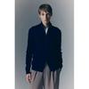 H M sliM Fit Zip Up Cardigan Navy Blue
