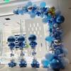 Металлическая синяя арочная колонна из воздушных шаров для открытий магазинов и украшений для вечеринок