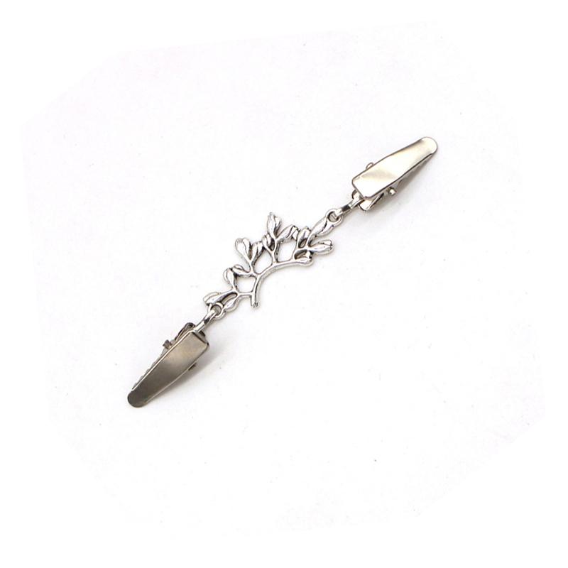 Ретро застежки-клипсы для кардигана для одежды, прищепки, зажим для шарфа, брошь, серебристая булавка, пряжка-клипса, держатель, женское платье, ювелирное изделие