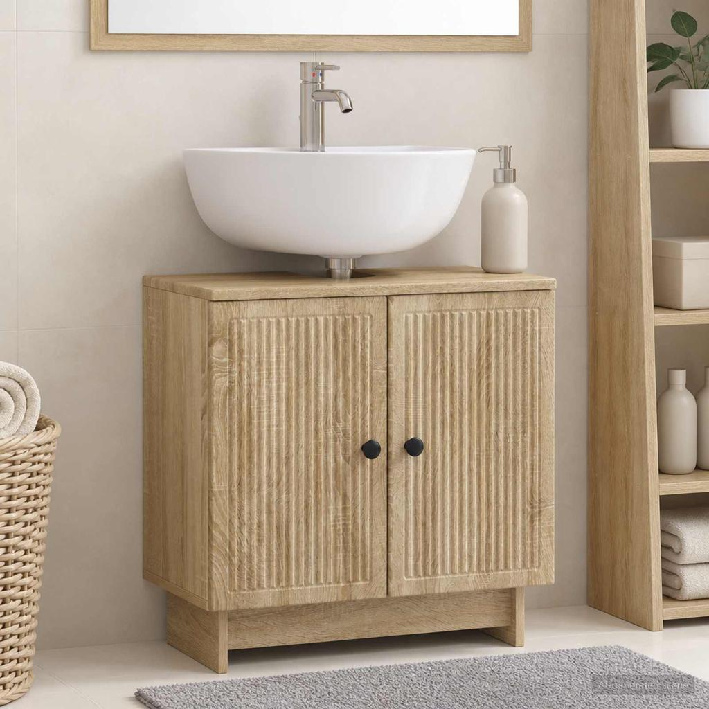 Washbasin Cabinet EDE Sonoma Oak 59.5 x 31.5 x 59 cm