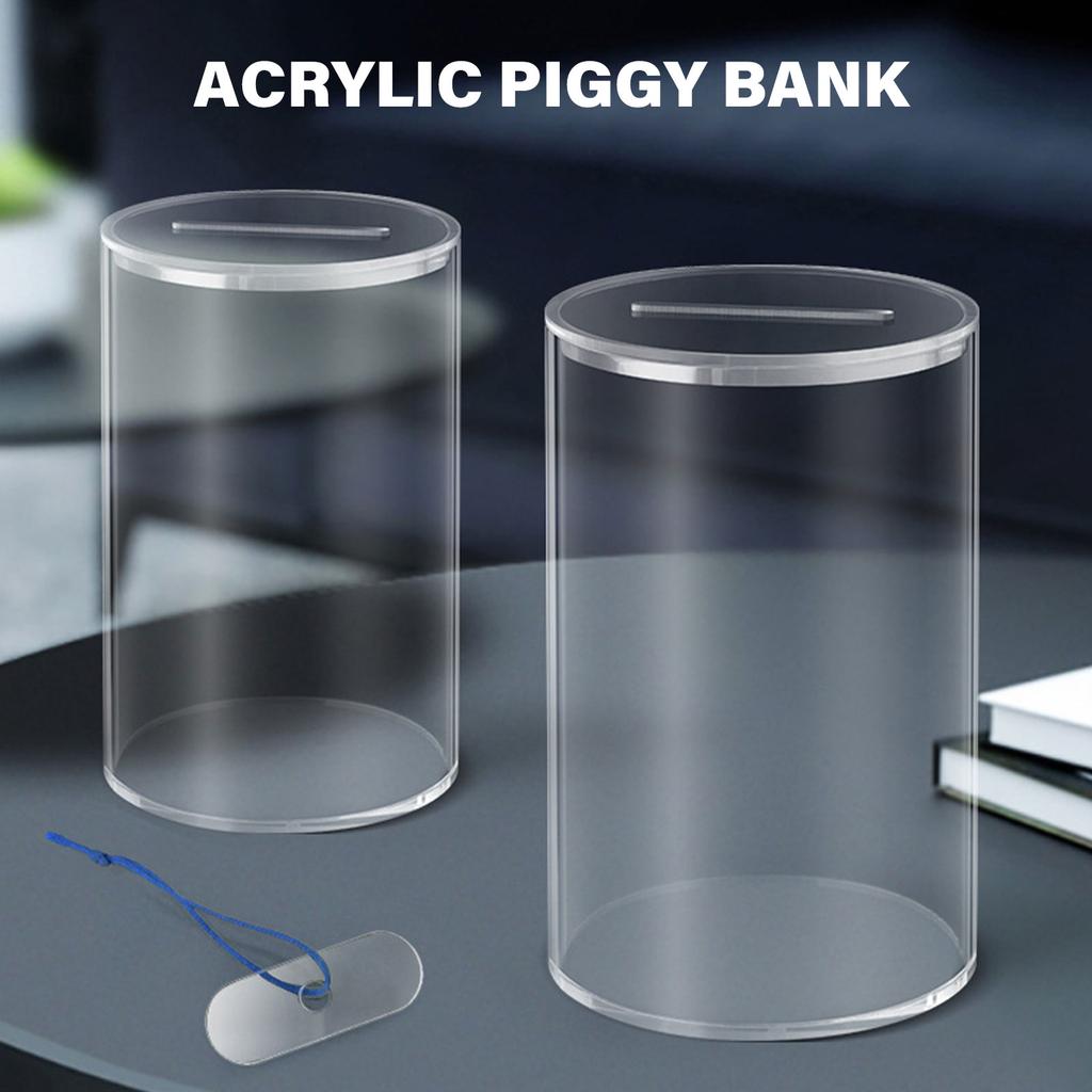 Акриловая копилка для денег, прозрачная копилка, копилка для легкого отслеживания и доступа для всех возрастов, подростков и детей