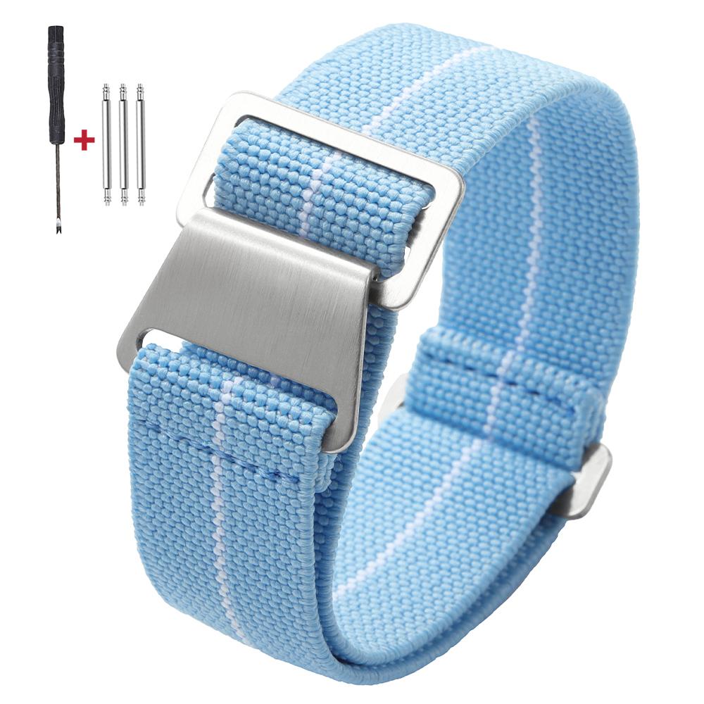 French Military Parachute Comfortable Elastic Nylon Watch Band 18mm 20mm 22mm for Seiko for Tudor for Rolex Strap Sport Bracelet