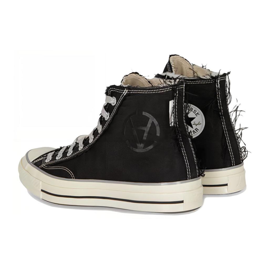 Slam Jam x Converse Chuck 70 High Панк-рок Унисекс Кроссовки Черный Серебристый Экрю 172319C