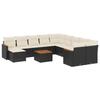 VidaXL Salon de Jardin avec Coussins 12 pcs, Canapés de Terrasse, Ensemble de Meubles de Patio, Mobilier d'Extérieur, Noir 3226574