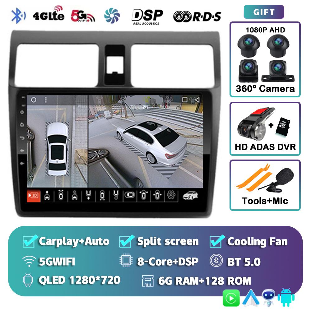 Android 14 Carplay Auto For Suzuki Swift 2003-2010 2 Din Car Radio Multimidia Video Player GPS Navigation Stereo Head Unit Audio