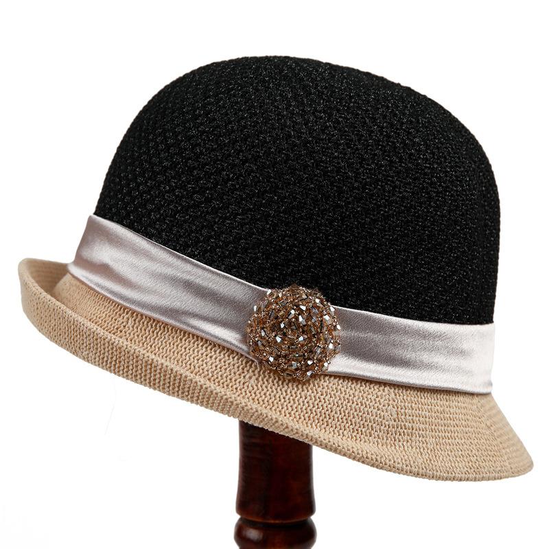 Top hat summer shade bucket hat temperament elegant fashion sun hat versatile hat women basin hat tide