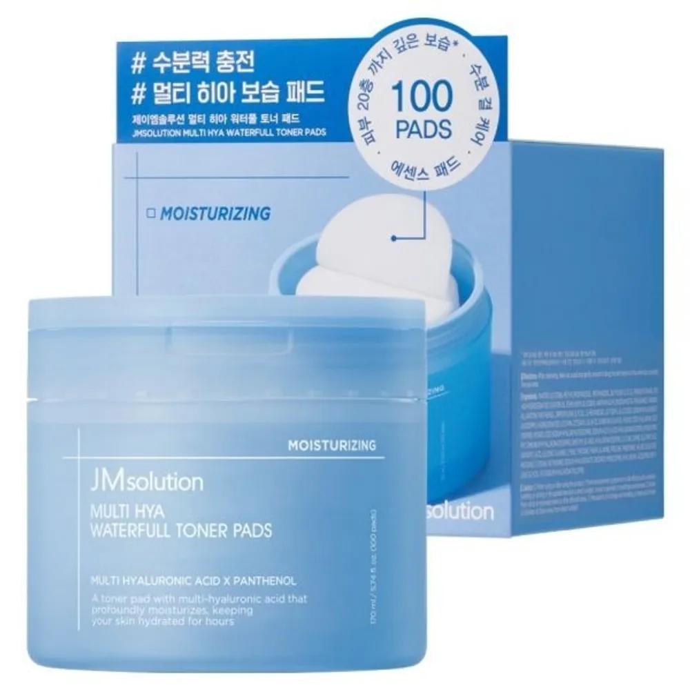 JMSOLUTION Multi Hyaluronic Acid Waterful Moisturizing Toner Pad 170ml, 100 Pads, 1 Pack