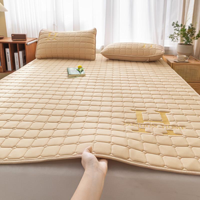 Home Mattress Bedroom Floor Individual Mattress Sponge Quilt Floor Sleeping Mat Non-slip with Elastic Band Without Pillowcase