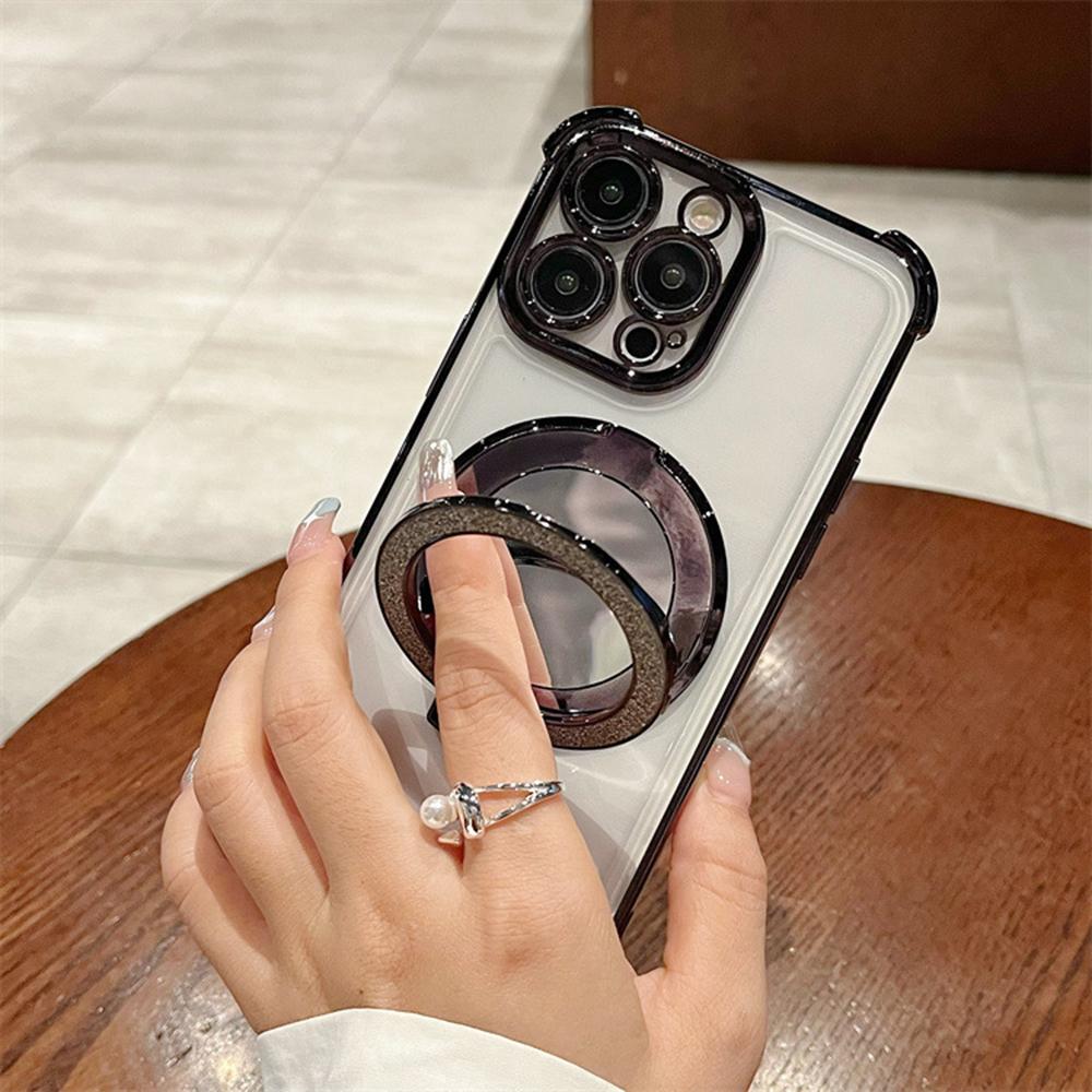 Чехол-держатель для зеркала с покрытием, мягкий силиконовый, четыре угла, воздушная подушка, противоударный, защитный чехол для Samsung Xiaomi Poco Redmi