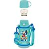Water Bottle Vacuum Insulated 2-Way Bottle 0.6L/0.64L Mickey Mint Blue Straw Cup for Children Going To Kindergarten or School FJO-601WFDS MBL