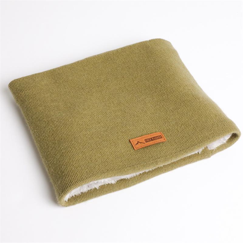 Вязаный шарф унисекс: Уютная, однотонная, всесезонная теплая шапка-ушанка