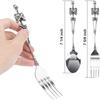 Новые титановые стальные черепа для мужчин вилка и ложка ювелирные изделия аксессуары индивидуальность мода очарование уникальный титан для ужина инструмент подарок
