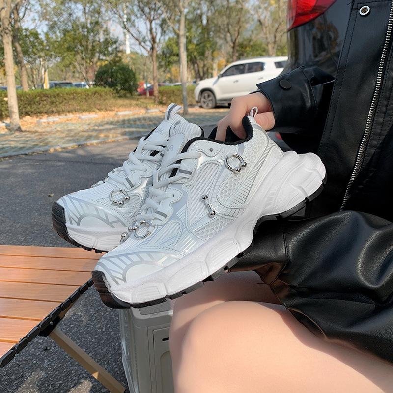 Shoes Women's Spring New Thick-soled Versatile Breathable Polish Household Casual Sports Shoes Running Shoes Tide